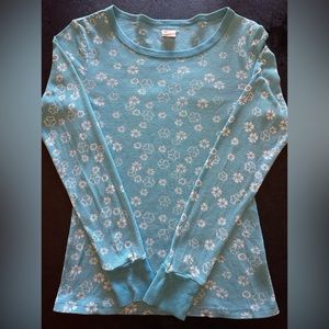 Free People Light Blue Floral Thermal L